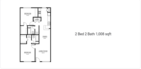 a floor plan of a bedroom house at THE EASTWOOD, AUSTIN, TX 78705